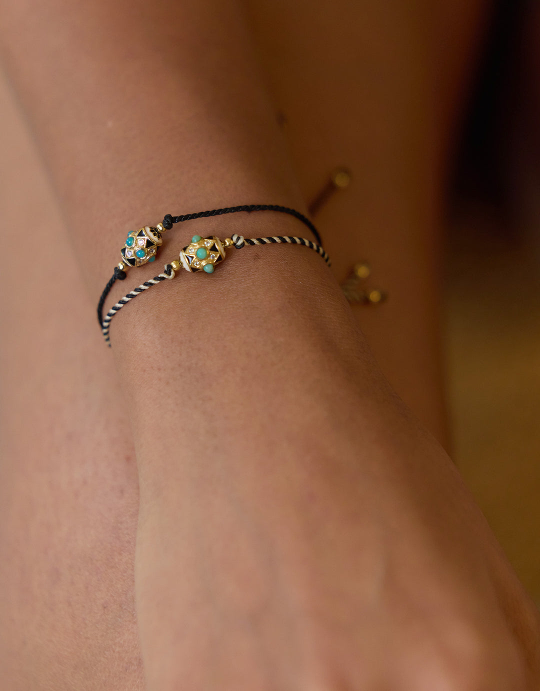 Bracelet Havana fil bicolor Noir et Écru