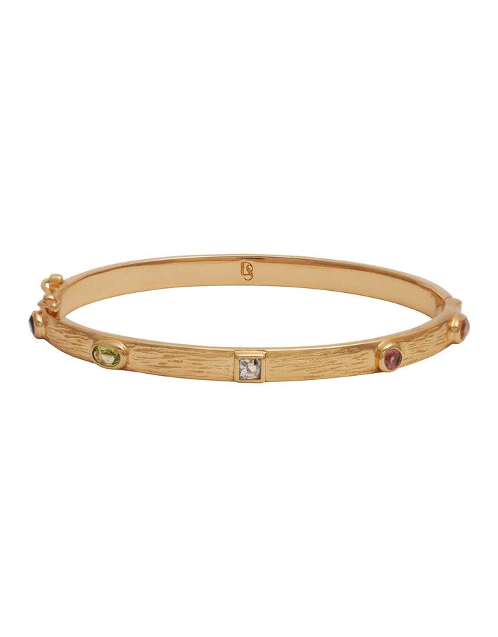 Jonc 5 Eléments Tourmaline Rose, Péridot