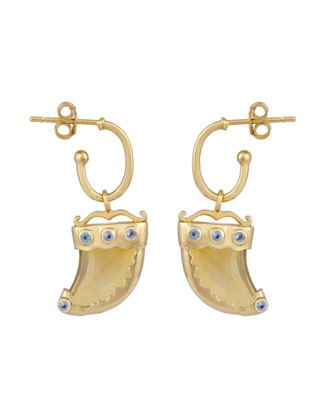 Mini shere khan 2 Citrine Boucles d’oreilles