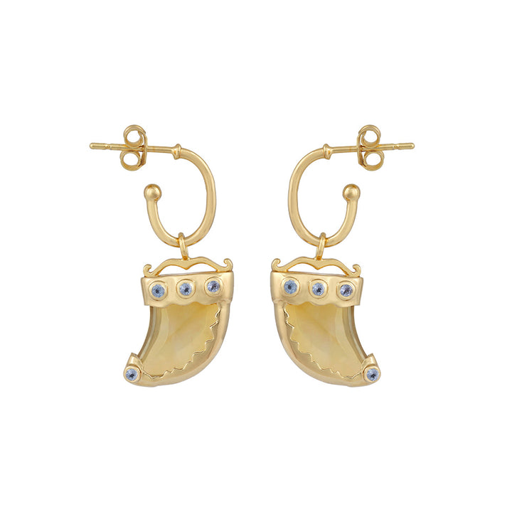 Mini shere khan 2 Citrine Boucles d’oreilles
