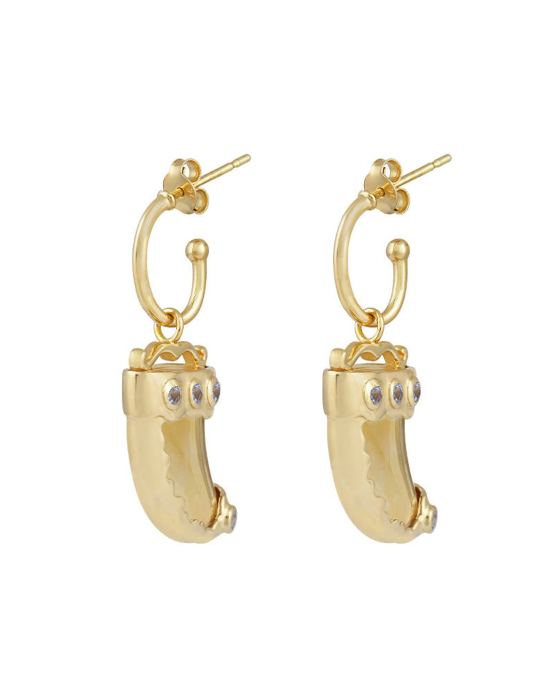 Mini shere khan 2 Citrine Boucles d’oreilles