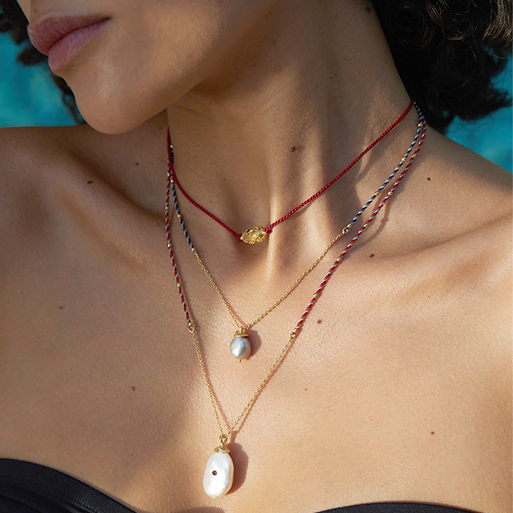 Tahiti Collier Grey Pearl