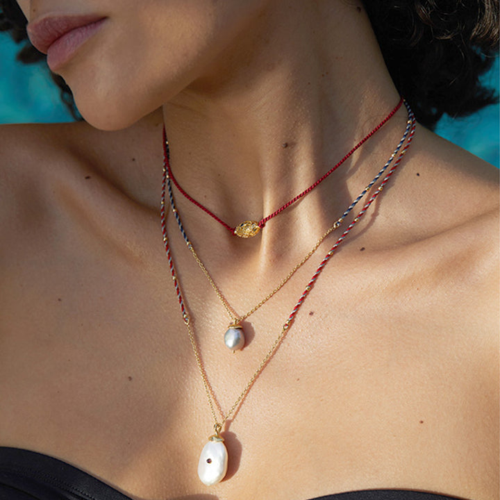 Tahiti Collier Grey Pearl