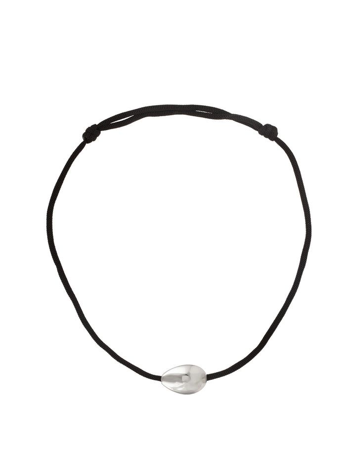 Bracelet de Cheville Naga Argent Fil Noir