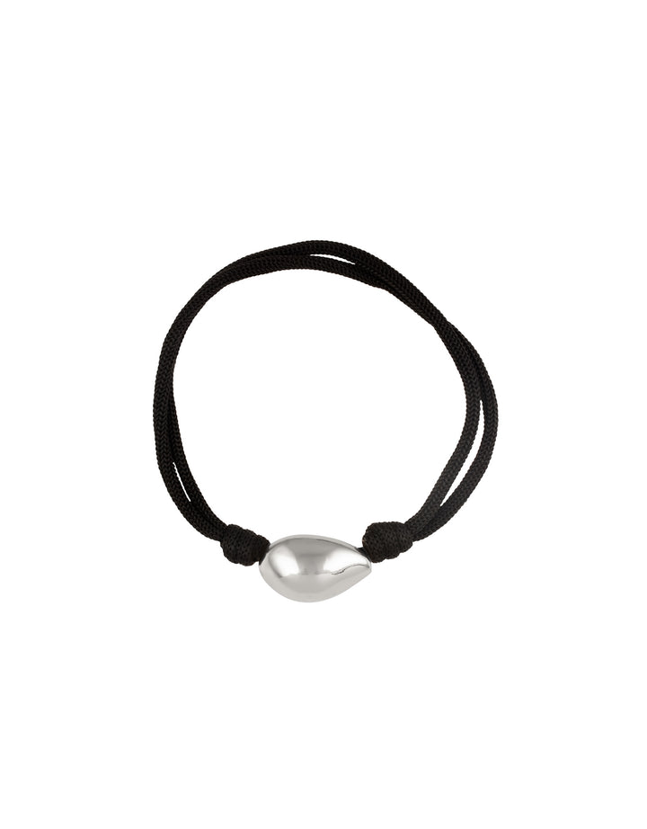 Bracelet Naga Argent Fil Noir