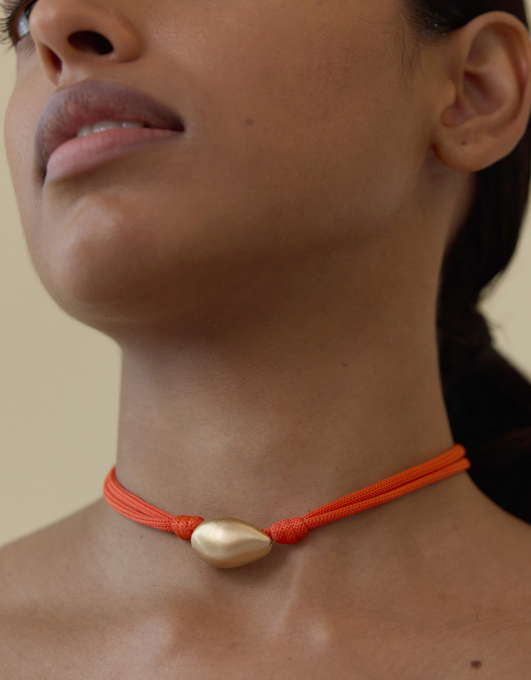 Collier Naga Or Mat Fil Corail