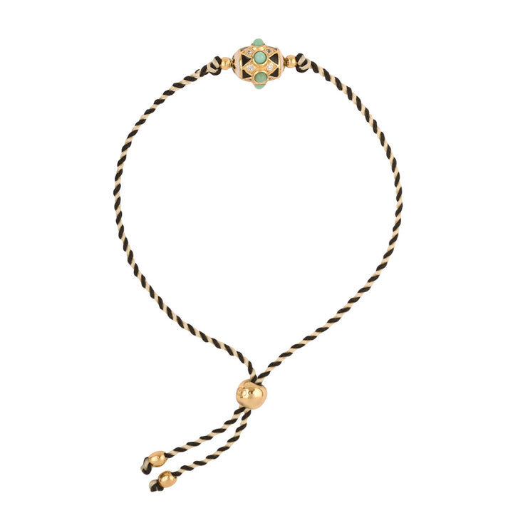 Bracelet Havana fil bicolor Noir et Écru