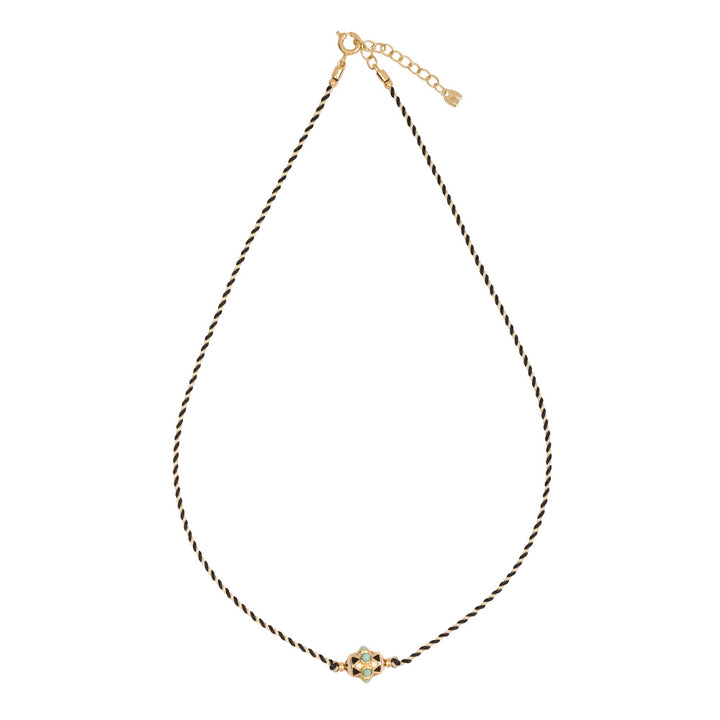 Havana Choker fil bicolor Noir et Écru