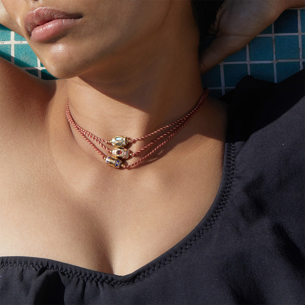 Baracoa fil bicolor Collier