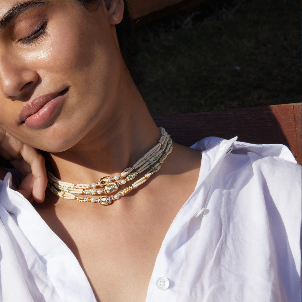 Cien fuegos Perles Collier