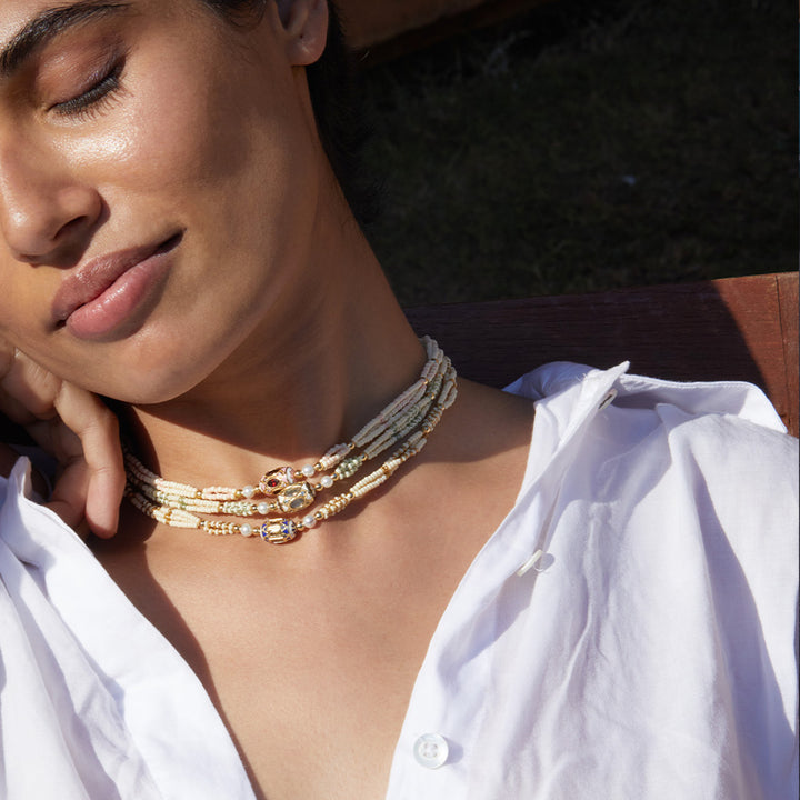 Cien fuegos Perles Collier