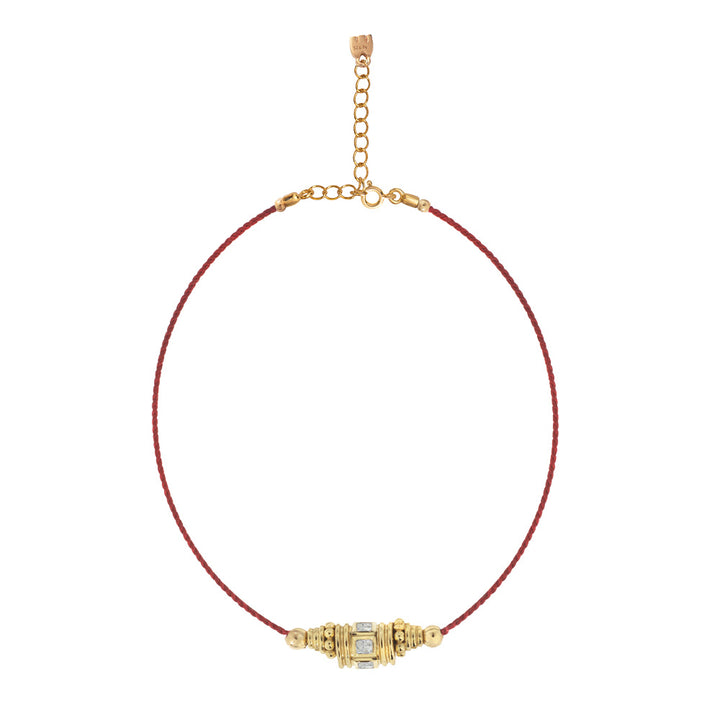 Rakhi 2 Choker Topaze Blanche