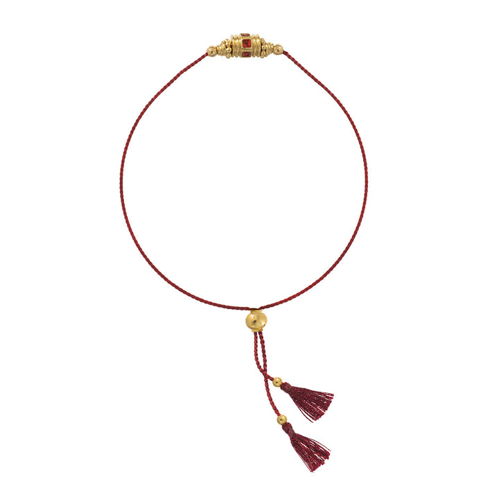 Rakhi 2 Garnet Bracelet