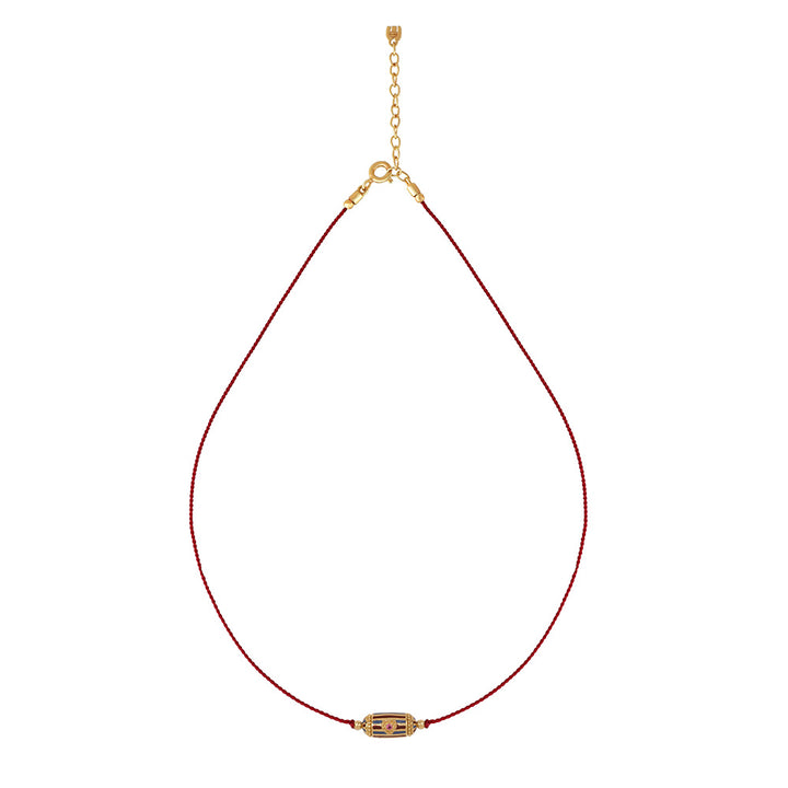 Choker Rakhi Lola Enamel fil Rouge