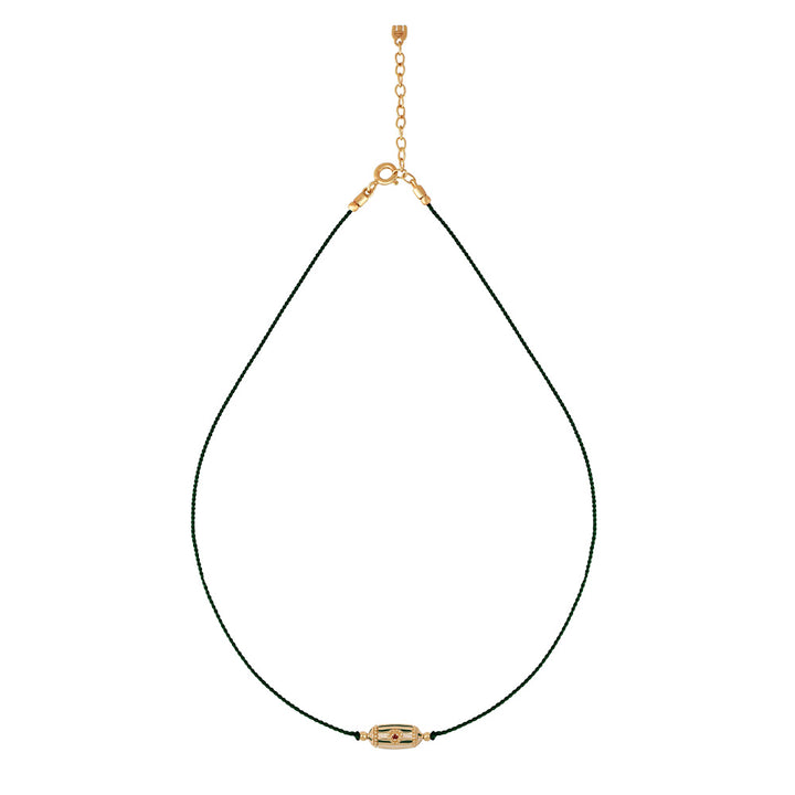 Choker Rakhi Lola Enamel Fil Vert