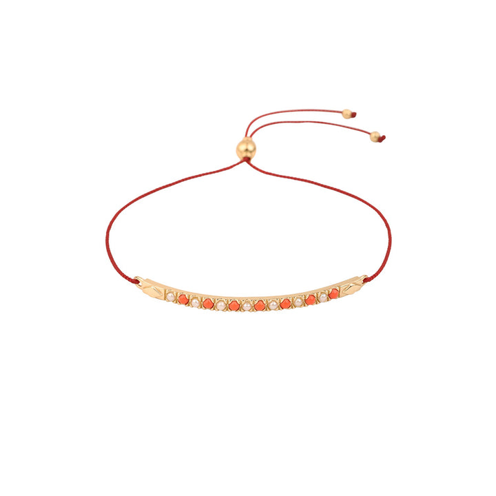 Raki Baguette Bracelet Corail