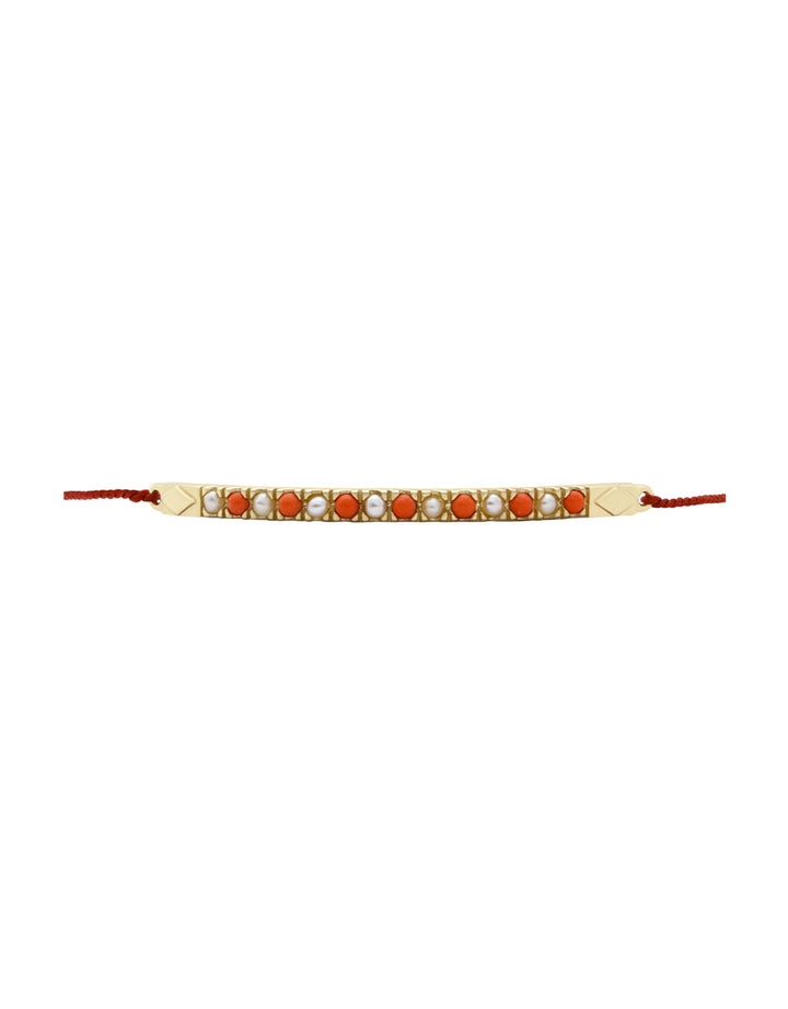 Armband Rakhi Korallen-Baguette