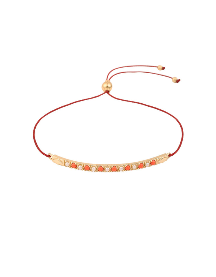 Armband Rakhi Korallen-Baguette