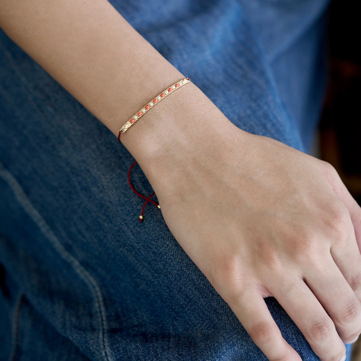 Raki Baguette Bracelet Corail