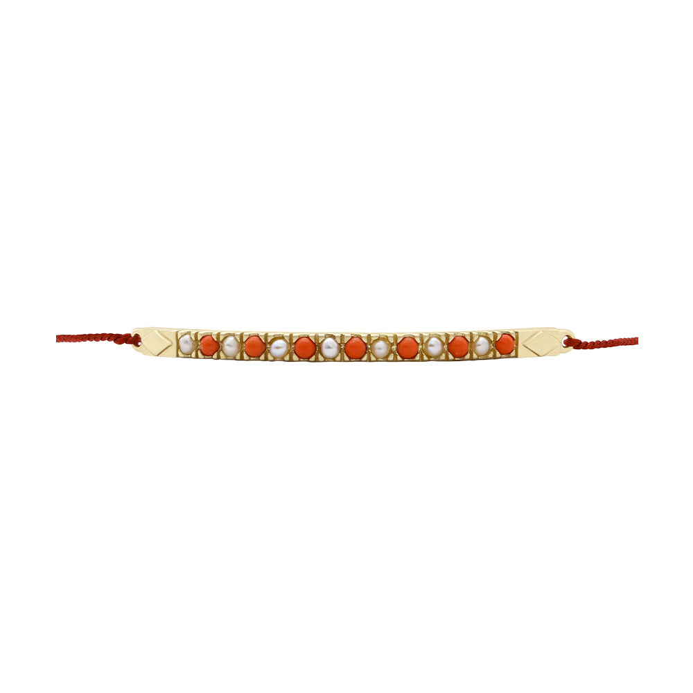 Raki Baguette Bracelet Corail