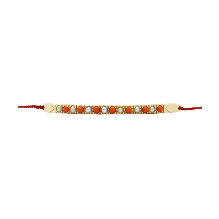 Raki Baguette Bracelet Corail