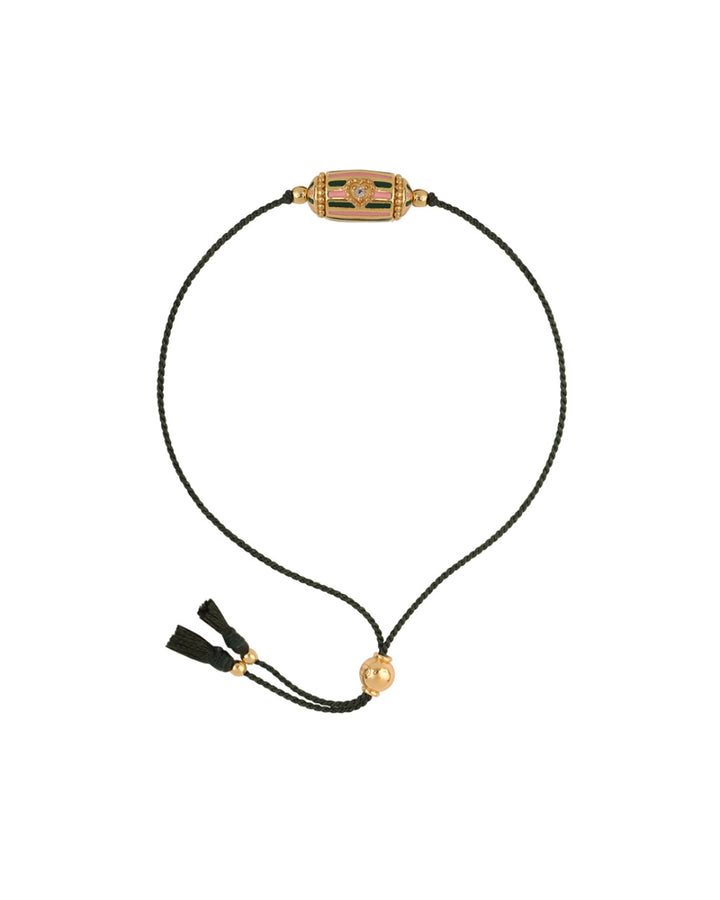 Bracelet Rakhi Lola Email Vert et rose