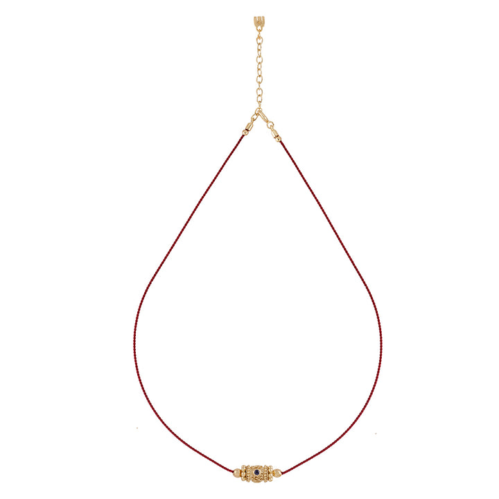 Rakhi 1 Choker fil rouge Iolite