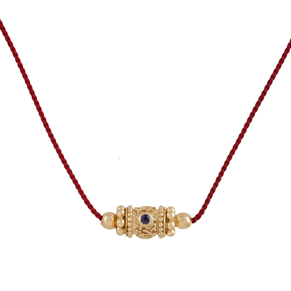 Rakhi 1 Choker fil rouge Iolite