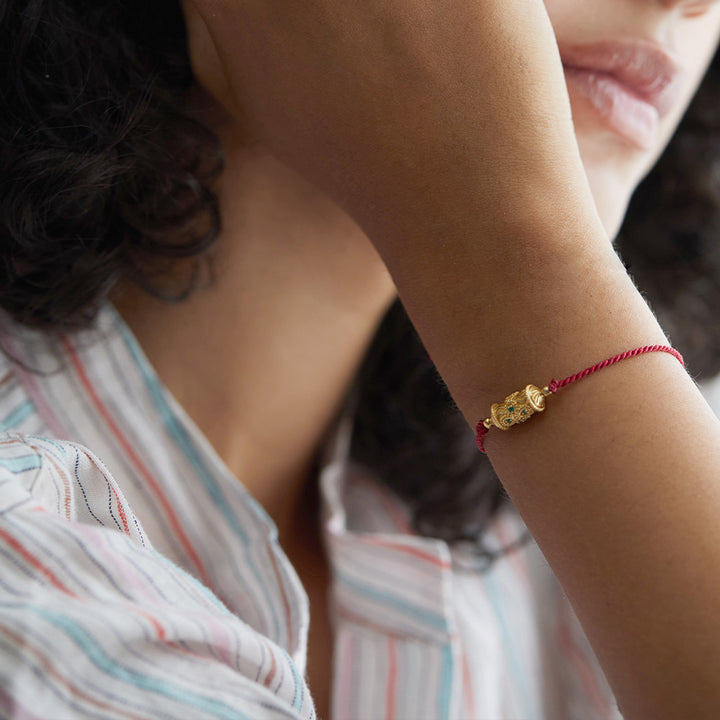 Rakhi Good luck fil rouge Bracelet