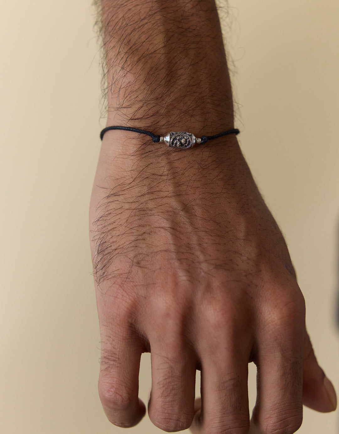 Bracelet Rakhi Shiva men Fil noir