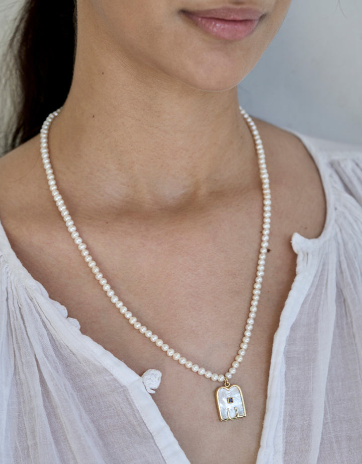 Collier Thali Perle Nacre