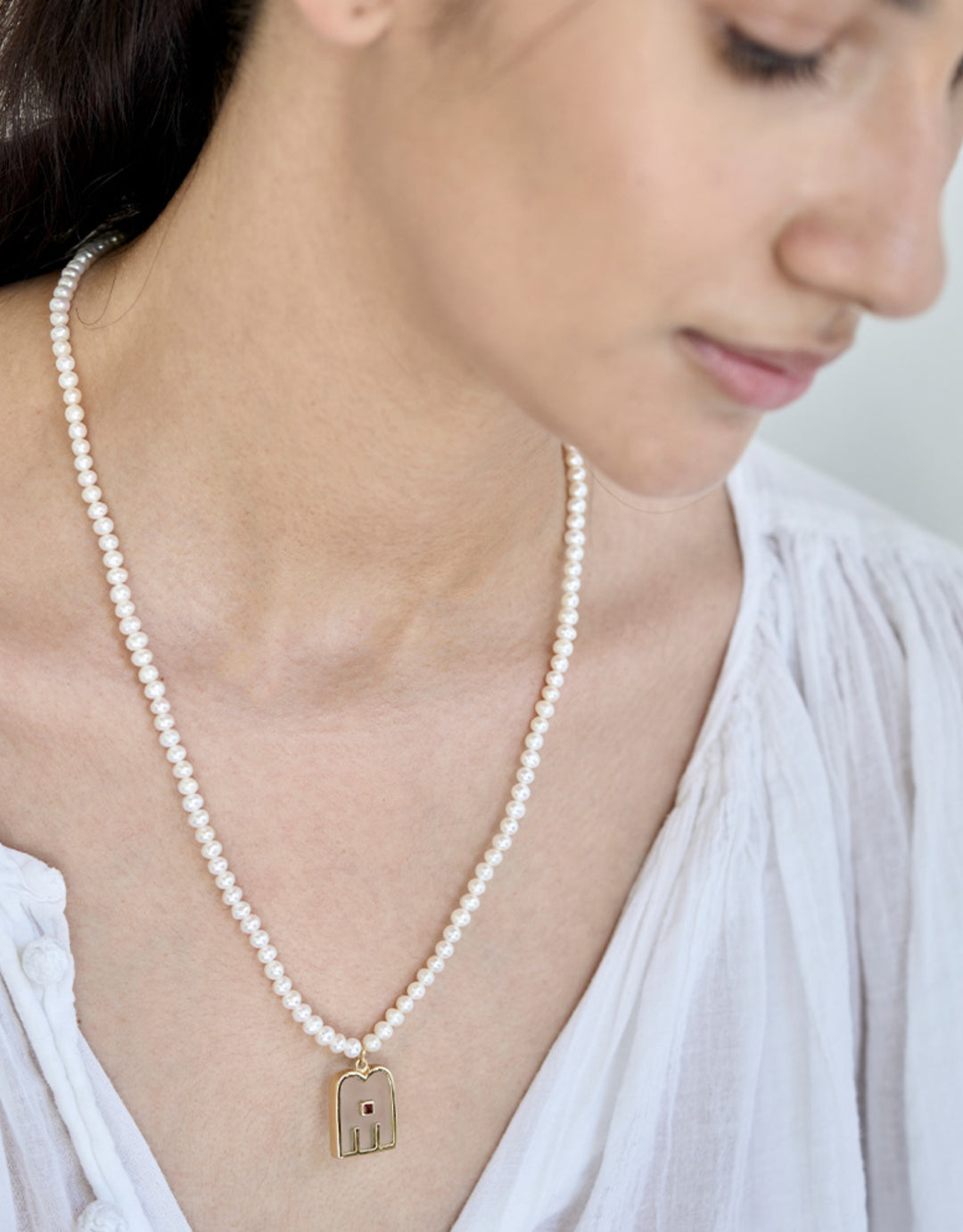 Thali Cristal Pearl Necklace