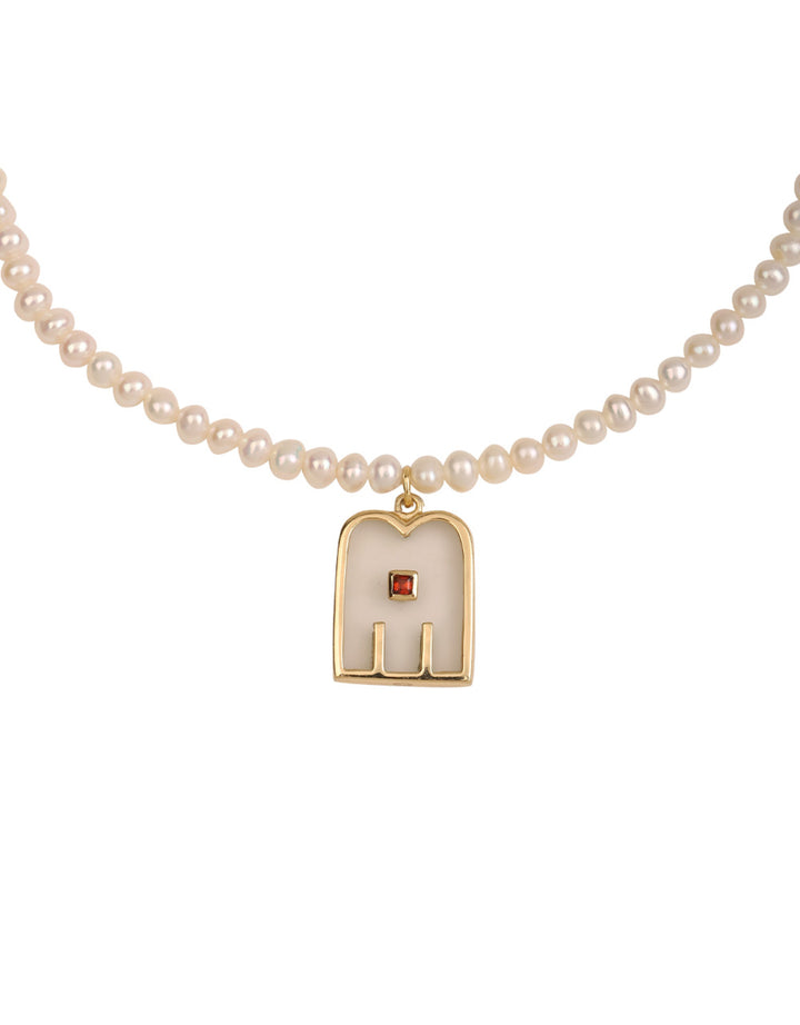 Thali Cristal Pearl Necklace