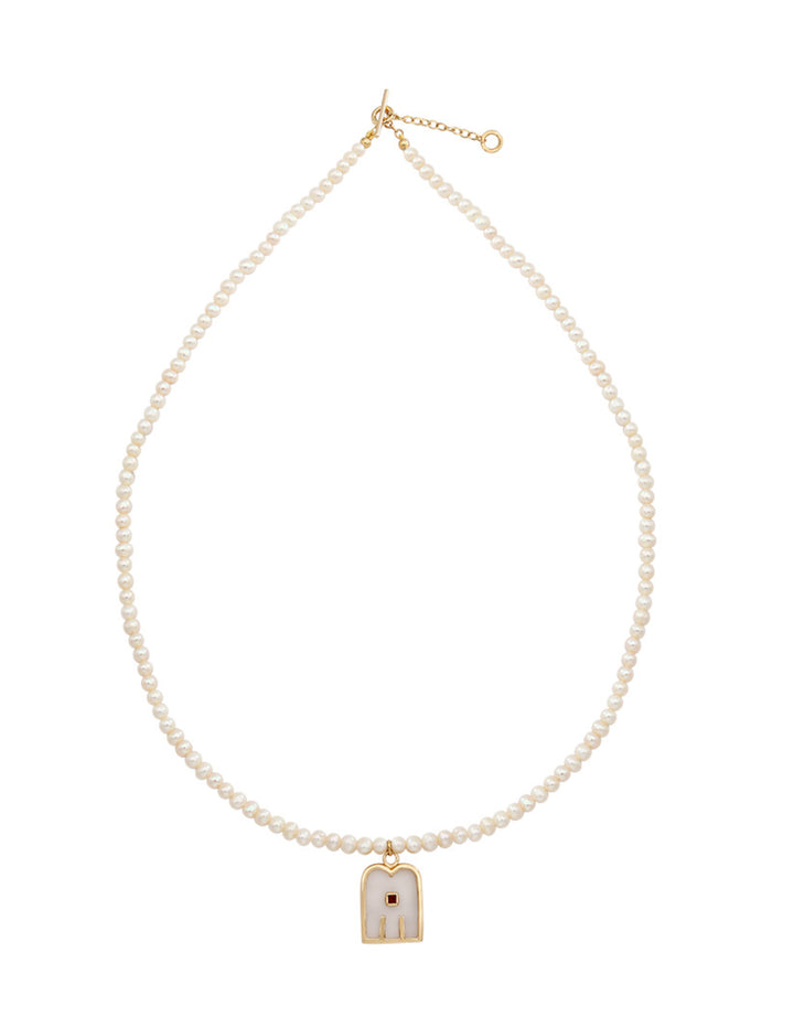 Thali Cristal Pearl Necklace