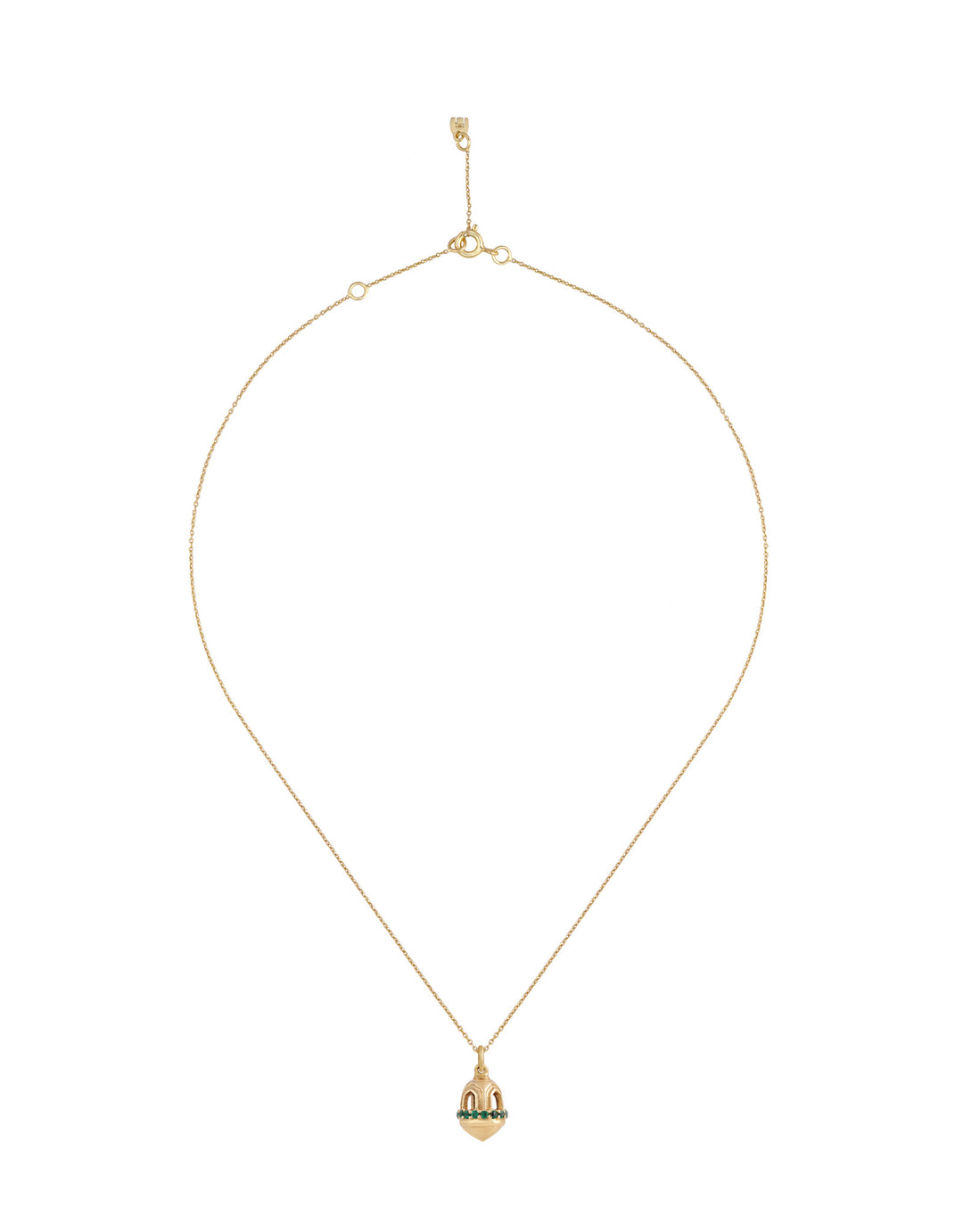 Collier Temple Zircon vert