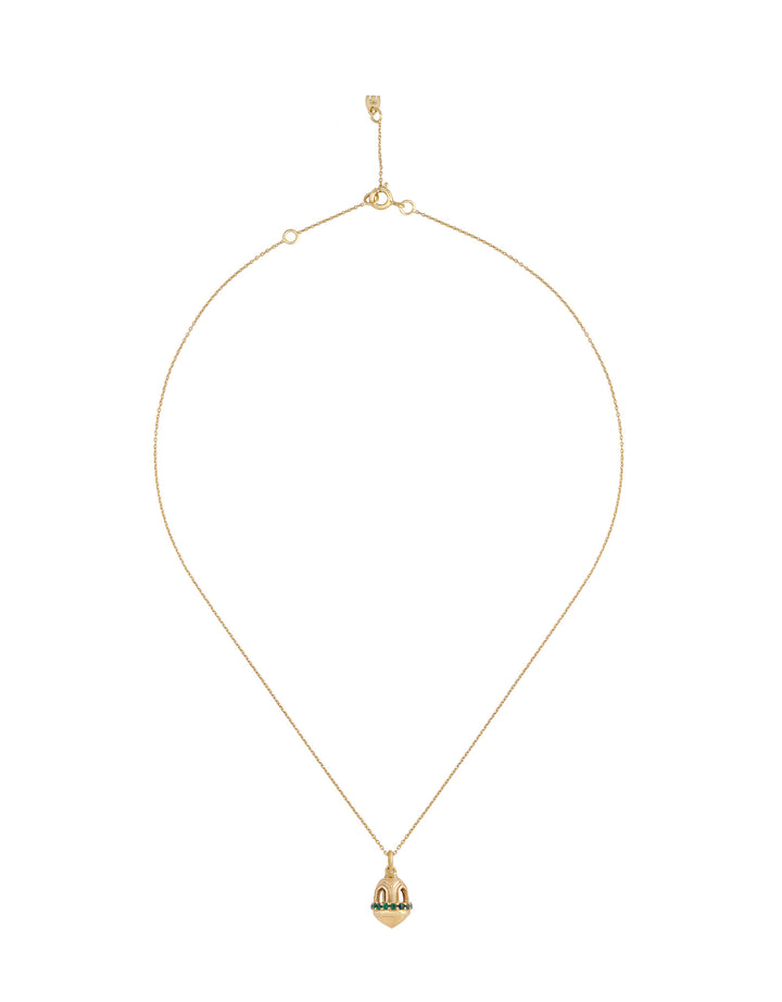 Collier Temple Zircon vert