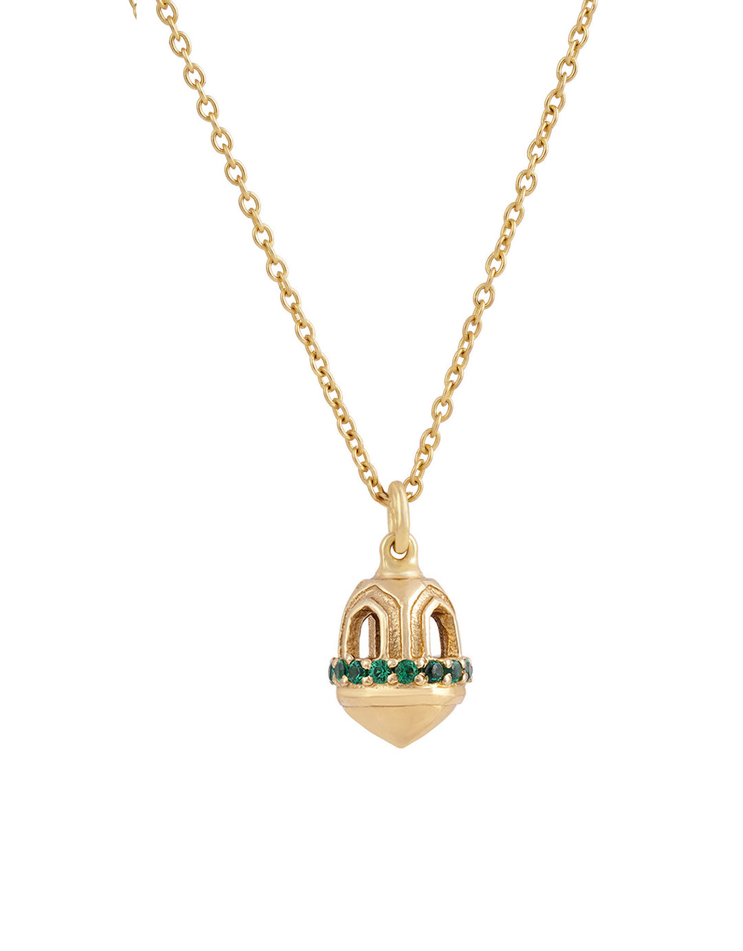 Collier Temple Zircon vert