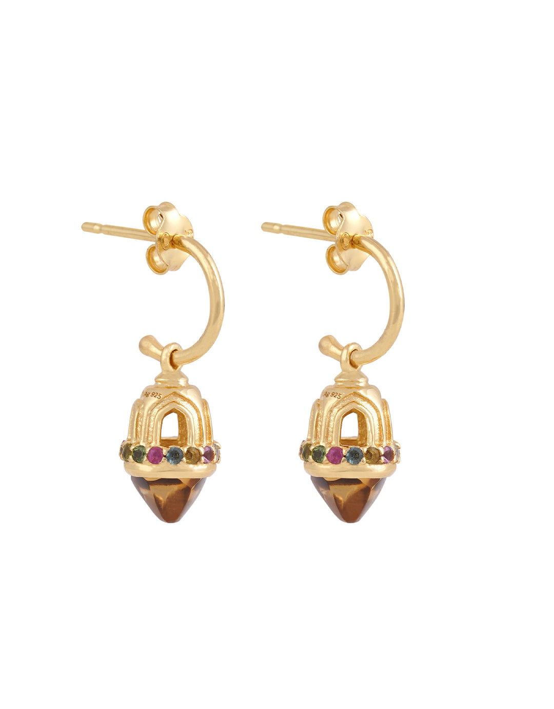 Boucles d’oreilles Temple Multi tourmaline