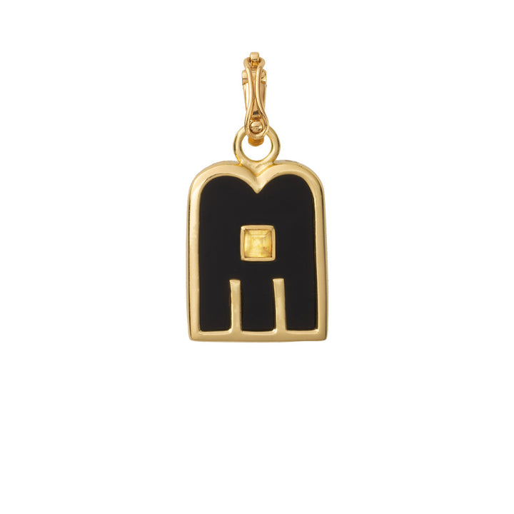 Thali pierre Charm Black onyx Citrine