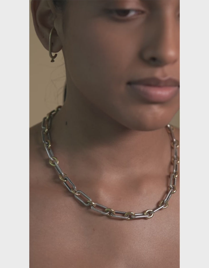 Collier Buren Chaîne Bicolore