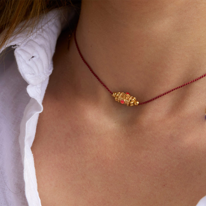 Rakhi 1 Choker Coral